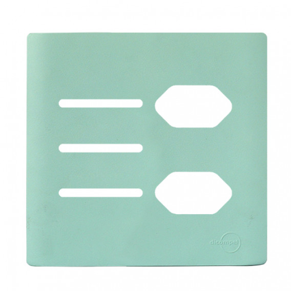 Placa p/ 3 Interruptores + 2 Tomada 4x4 - Novara Siciliano